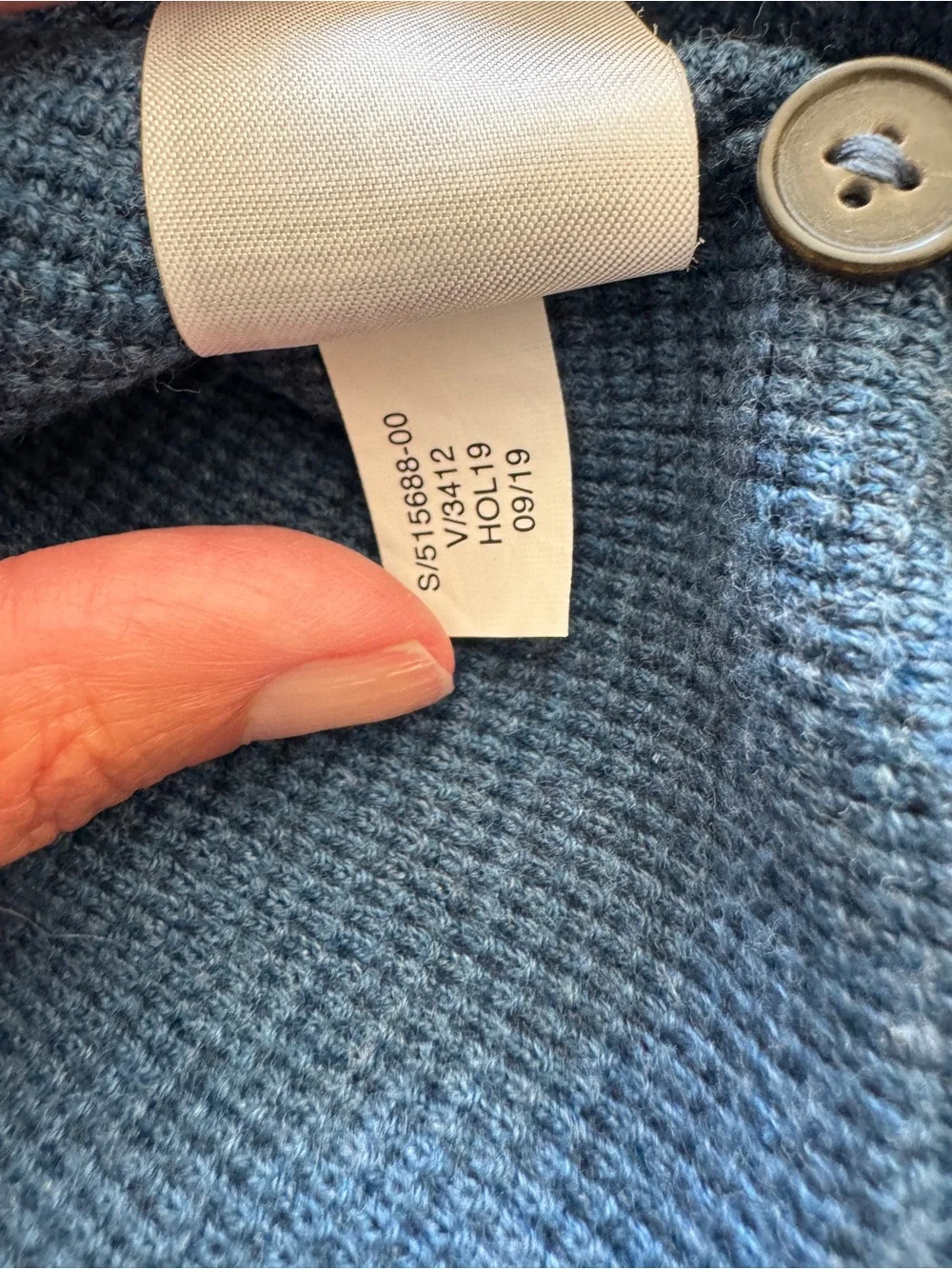 Banana Republic Men’s Light Blue Crewneck Henley Sweater size small